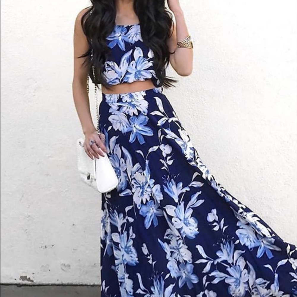 NWT Lulu’s 2 Piece Floral Dress XS
